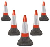 Pack of 5 (1piece) Red Traffic Cones 750mm by innovatus