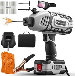 Sakerplus Portable Welding Machine, Handheld Welder Machine 110V, ARC Portable Welder with IGBT Inverter 5 Variable Current Adjustment, 30pcs 3/32" Wire Rods, Welding Helmet, Carring Case Included