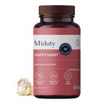 Miduty by Palak Notes Happy Heart - Liposomal CoQ10 - Heart Health Supplement - Methyl Folate - D-Chiro-Inositol - Blood Pressure Control, Healthy Skin, Heart Health & Kidney Health - 30 Capsules