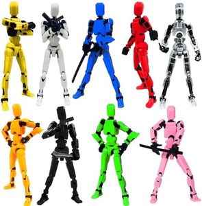Dumwick Titan13 Action Figure, Lucky Robot 13 Action Figure,3D Printed Multi-Jointed Movable Action Figures,Dummy Robot 13 Figure Creative Gifts for Kids Adults (9pcs)