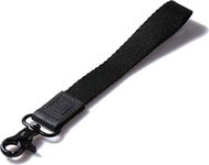 Hand Wrist Lanyard, Cool Wristlet Strap with Metal Clasp and Genuine Leather, for Key, Id Badges, Keychain, Card Holder, Wallet, Cell Mobile Phone,etc, All Black