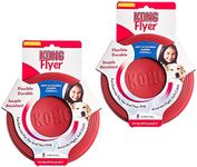 Kong Rubber Flyer,Large 2 Pack, Red