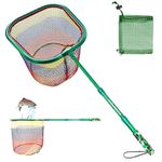 DaddyGoFish Kids Fishing Net - Ultralight Telescopic Landing Net Bait Pouch for Catching Fish Frog Minnow Cricket Butterfly at Water Beach Lake Pond Gifts for Boys and Girls