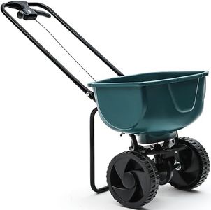 YITAMOTOR 60 lb Walk Behind Lawn and Garden Spreader for Seeds and Fertilizer with Easy to Use Flow Control