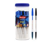 Reynolds 045 Ball Pen SET - 25 PENS (20 Blue 5 Black) | PENS WITH COMFORTABLE GRIP |BALL PENS FOR WRITING | PEN FOR STUDENTS & OFFICE STATIONERY | 0.7 mm TIP SIZE