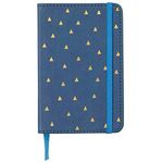 C.R. Gibson Blue and Gold Traingle Pattern Leatherette Small Journal Notebook for Girls, 3.5'' W x 5.5'' L, 192