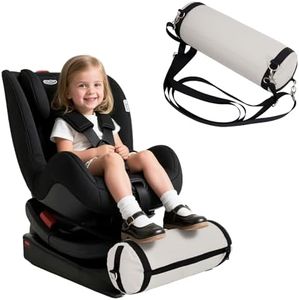 Blublu Park Inflatable Car Seat Foot Rest for Kids, Portable Car Foot Rest with Adjustable Straps, Carseat Accessories for Toddler, Machine Washable Cover, Grey (Fits Infant Booster CarSeats)