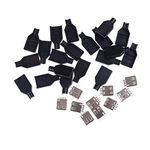 CentIoT - 10pcs Type A FEMALE USB 2.0 - 4 Pin Socket Connector - With Black Plastic Cover - DIY Kit