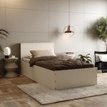 Wakefit Bed | Single (72 X 36) Engineered Wood Bed with Storage, 1 Year Warranty | - Taurus - Pumic Grey