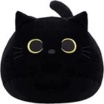 WeBingo Black Cat Plush, Black Cat Stuffed Animal, Cute 15.7" Black Cat Plush Toy Pillow Plushies Soft Animal Girlfriend Valentine's Day Gifts and Kids Birthday Gifts