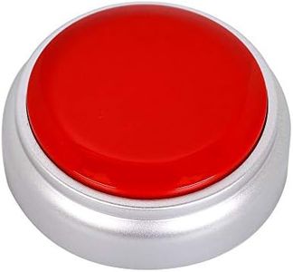 Voice Recording Button Easy Button Record 30 Seconds Talking Message Funny Office Gift Battery Powered Recordable Sound Buttons(red+Silver)