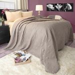 Lavish Home Solid Color Bed Quilt, Twin, Silver