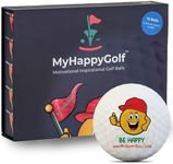 My Happy Golf Motivational Golf Ball Pack - 15 Golf Balls & Accessories | Novelty Gift Balls | Great Golf Gifts for Golfers, Mom, Dad, and Friends | Golf Ball for Men