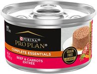 Purina Pro Plan Grain Free Wet Cat Food Pate, COMPLETE ESSENTIALS Beef & Carrots Entree Classic - (Pack of 24) 3 oz. Pull-Top Cans