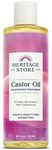 Heritage Store Palma Christi Castor Oil | Hair & Skin Moisturizer, Eyebrow Thickener | Cold Pressed, Hexane & Fragrance Free | 8 oz