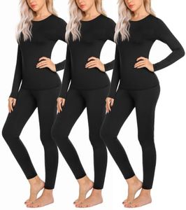 Ekouaer Thermal Underwear for Women Long Johns Sets Lightweight Base Layer