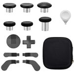 LINXINS 13 in 1Metal Thumbsticks for Xbox Elite Controller Series 2 Accessories, Black Replacement Parts Magnetic D-pads and Paddles Trigger Buttons Kit for Xbox One Elite series 2 Controller