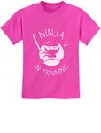 TeeStars - Ninja in Training Funny Cool Kids T-Shirt Medium Pink