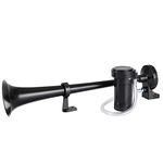 RUPSE 150DB Super Loud Car Horn,12V Single Trumpet Air Horn, Air Horns for Car Truck Lorrys Train Motorcycle Vehicles Boat (Black)