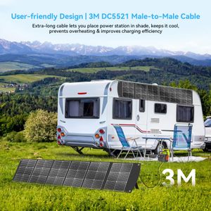 Ecosonique 300W Portable Solar Panel – Foldable Suitcase with Kickstands, Multi-Output for Power Stations, RVs, Camping
