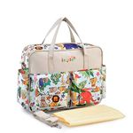 Multifunctional Waterproof Mummy Shoulder Bag for Diapers, Chic Nappy Changing Bag Tote/Messenger Style Large Light Weight with Changing Mat, Adjustable