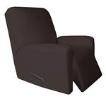 Easy-Going Microfiber Stretch Recliner Slipcover Soft Fitted Sofa Couch Washable Furniture Protector for Pets, Kids (Recliner, Chocolate)