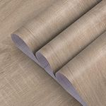 TOTIO Grey Oak Texture Self Adhesive Wallpaper Peel Stick Matt Thicken 118x16inch Wood Grain Vinyl Wrap Light Gray Sticky Back Plastic Roll Waterproof Furniture Sticker PVC Wall Stickers Removable