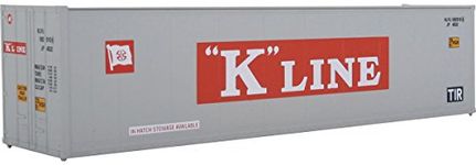 Walthers SceneMaster HO Scale Model of K-Line (Grey, Red, White) 40' Hi Cube Smooth Side Reefer Container,949-8351