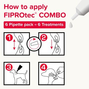 Beaphar FIPROtec Combo for Medium Dogs – 6-Pack Flea & Tick Treatment