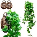 Tapeera 2-Pack Fake Hanging Plants 