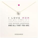 Dogeared I Love Mom Pearl Necklace, One Size