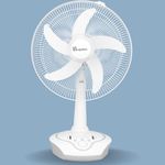 Benjamin MR-5916 BLDC AC/DC Rechargeable Battery Fan 16 Inches Blade 400 mm BLDC Motor 5 Blade Table Fan