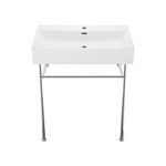 Swiss Madison Well Made Forever SM-CS712, Claire 30" Ceramic Console Sink in Glossy White Basin