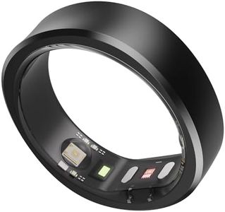 RingConn Gen 1 Smart Ring für Frauen/Herren, ohne App-Abonnement, Size First mit Größenkit, 7 Tage Akkulaufzeit, Fitness- und Schlaftracker, kompatibel mit iOS & Android (Schwarz, Größe 14)
