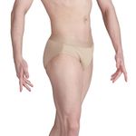 Mens and Boys Full Seat Dance Belt – Full Frontal padding Dance Brief - Nude - Small