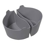 # 2 Pcs Silicone Slow Cooker Divider Liners For 678 Oval & Beach Crock Pot Reusable Slow Cooker Silicone Dividers Inserts Separators Replacement Of Disposabl