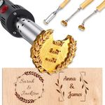 Custom Branding Iron for Wood Personalized Electric Logo Metal Branding Iron Durable Leather Iron Stamp Wedding Gift Handcrafted by Design for Meat Wood Paper Plastic-4"