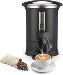 GarveeHome 100 Cups Coffee Urn,14L/3.8 Gallon Double Wall Commerical Coffee Maker for Buffet Catering Wedding Gathering,Large Capacity Hot Coffee Dispenser,Stainless Steel Hot Water Urn