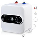 wowspeed 1.5KW Electric Water Heater, 220V 7A Instant Water Heater with Digital Display, Under Sink Tankless Electric Water Heater Suitable for Showers, Water Heat for RV Kitchen Bathroom