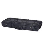 MEIJIA Portable Rolling Waterproof All Weather Hard Rifle Case,Gun case with Wheels,Customizable Fit Foam Included,Elegant Black,38.34x17.87x6.22inches