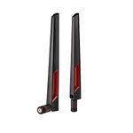 RF SIGNAL WiFi Antenna with RP-SMA Male Connector, 2.4GHz 5GHz 5.8GHz Dual Band Antenna for PCI-E WiFi Network Card USB Wireless Camera Router Hotspot etc. 2pcs