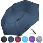 ZOMAKE Golf Umbrella 68 Inch, Large Windproof Umbrellas Automatic Open Oversize Rain Umbrella with Double Canopy for Men - Vented Stick Umbrellas