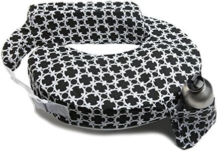 My Brest Friend 100% Cotton Nursing Pillow Original Slipcover – Machine Washable Breastfeeding Cushion Cover - pillow not included, Black & White Marina