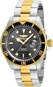 Invicta Pro Diver Reloj de cuarzo para hombre de acero inoxidable, Dos Tonos / Negro, 43 mm