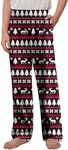 Arshiner Boys Pajama Pants Long Sleep Plaid Pants Soft Lounge Pj Bottoms with Pockets Black Christmas 10-11 Years