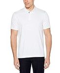 Perry Ellis Men's Ultra Soft Touch Slub Short Sleeve Polo Shirt, Bright White, Large