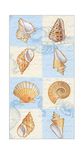 Boston International Paper Hand Towels for Beach Bathroom Decor Guest Towels Disposable or Paper Napkins Decorative Dinner Napkins Shells Blue Pak 32