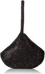 Jessica McClintock womens Staci Mesh Wristlet Pouch, Black, One Size