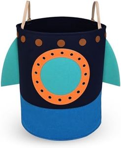 RareCi Laundry Hamper Large Rocket kids laundry basket with Carry Handle. Ideal for Toy Storage, Kids Laundry Hamper, Boys Hamper, Baby Laundry basket,Girls hampers for bedroom,Decor