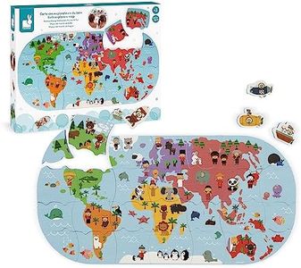 Janod - Carte des Exporateurs de Bain - Jouet de Bain Premier Âge - Manipulation et Dextérité - Dès 3 ans, J04719